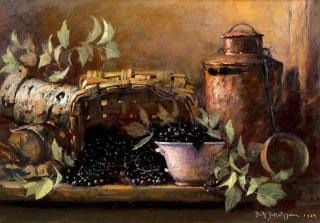 Fritz Jakobsson - Still Life With Black Currants.
