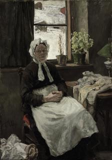 Fritz Karl Hermann von Uhde - Die alte Näherin