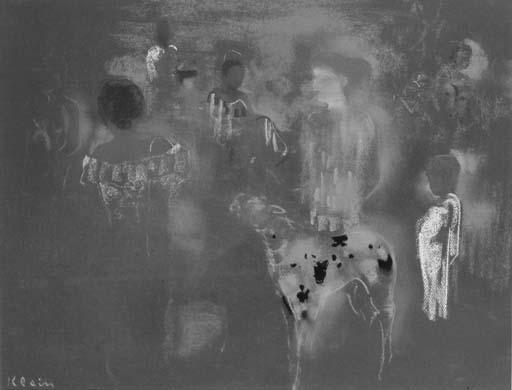 Fritz Klein - Figures and dog