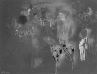 Fritz Klein - Figures and dog