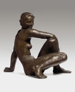 Fritz Klimsch - Kleine Schauende: seated lady