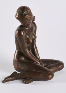 Fritz Klimsch - Sitzendes Mädchen.