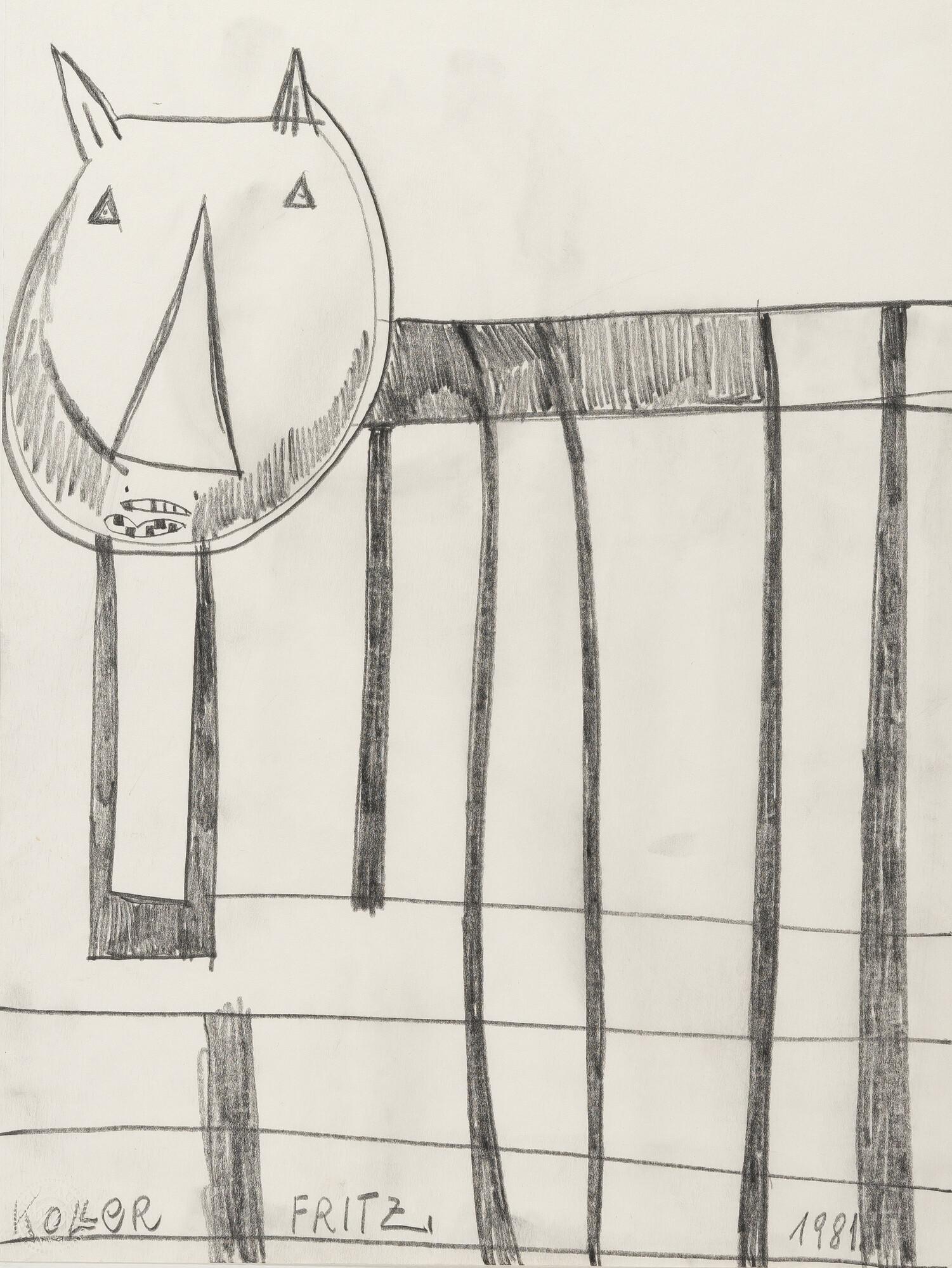 Fritz Koller - Ohne Titel (Katze)