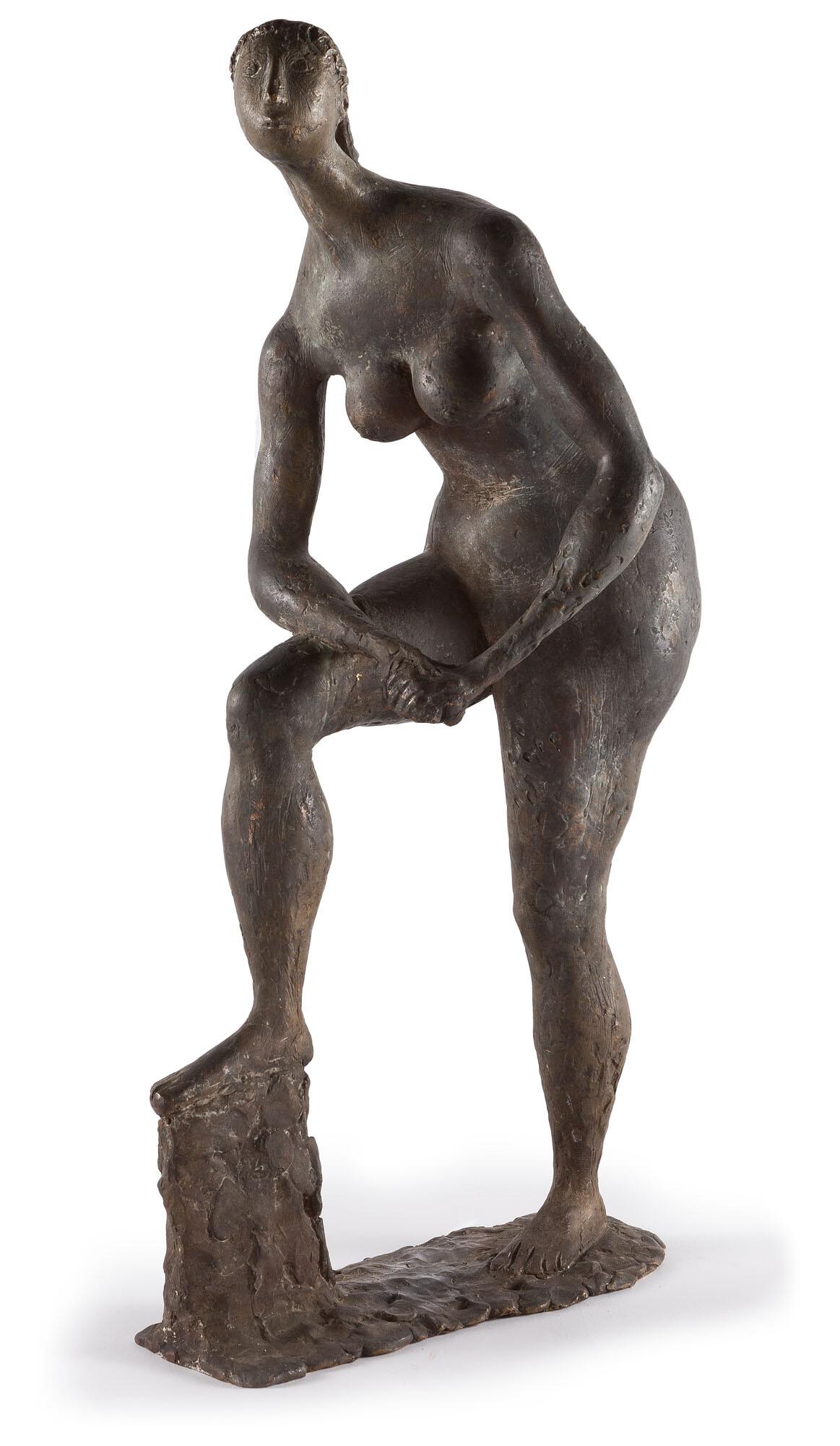 Fritz Nuss - Stehender Akt (Sinnende).