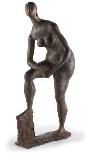 Fritz Nuss - Stehender Akt (Sinnende).