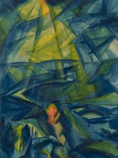 Fritz Schaefler - Blauer Abend am Main