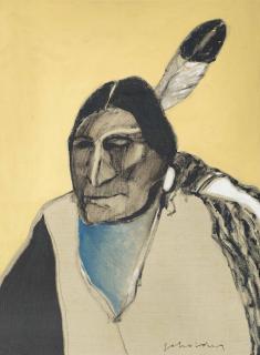Fritz Scholder - Dartmouth Portrait #7