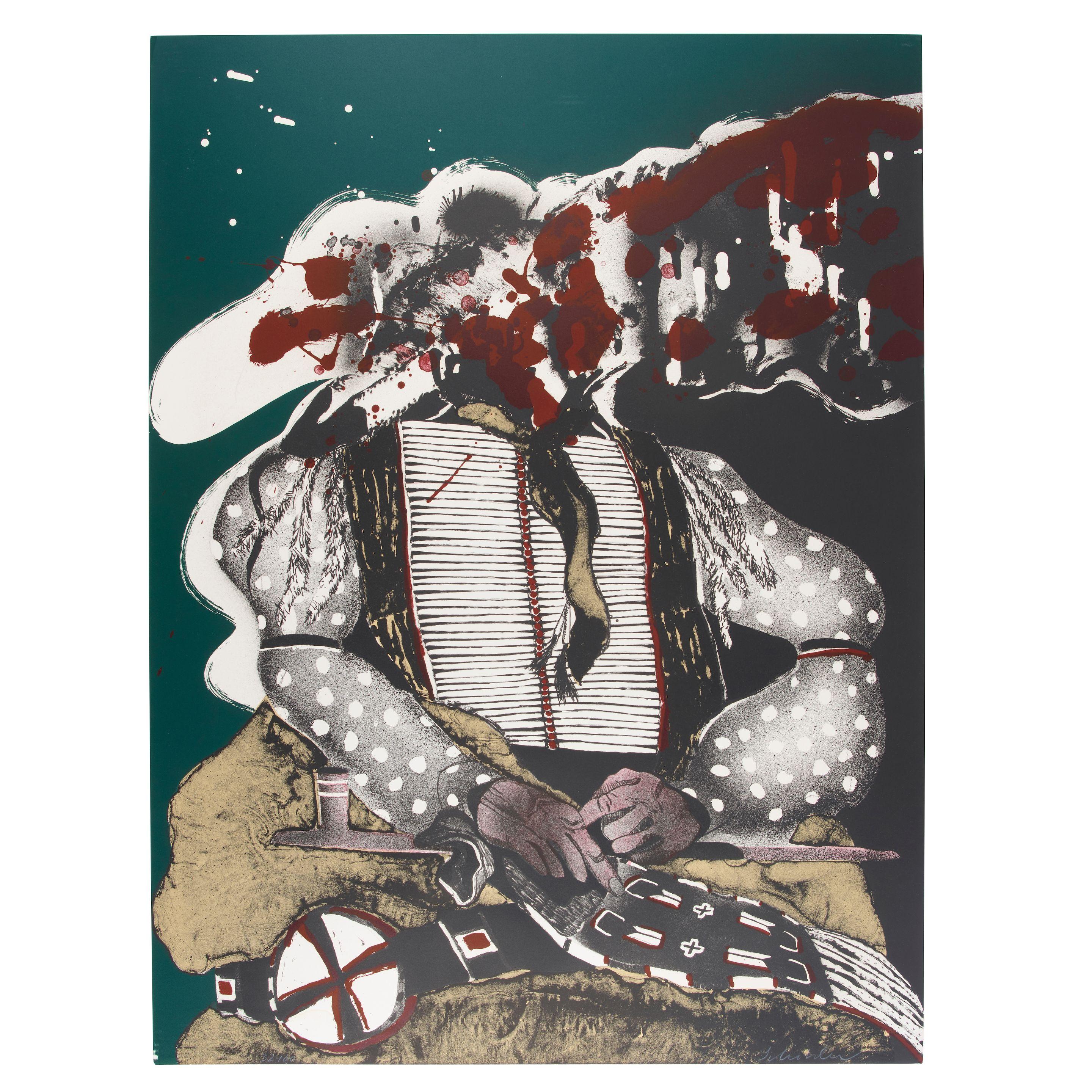 Fritz Scholder - Portrait of a Massacred Indian #3