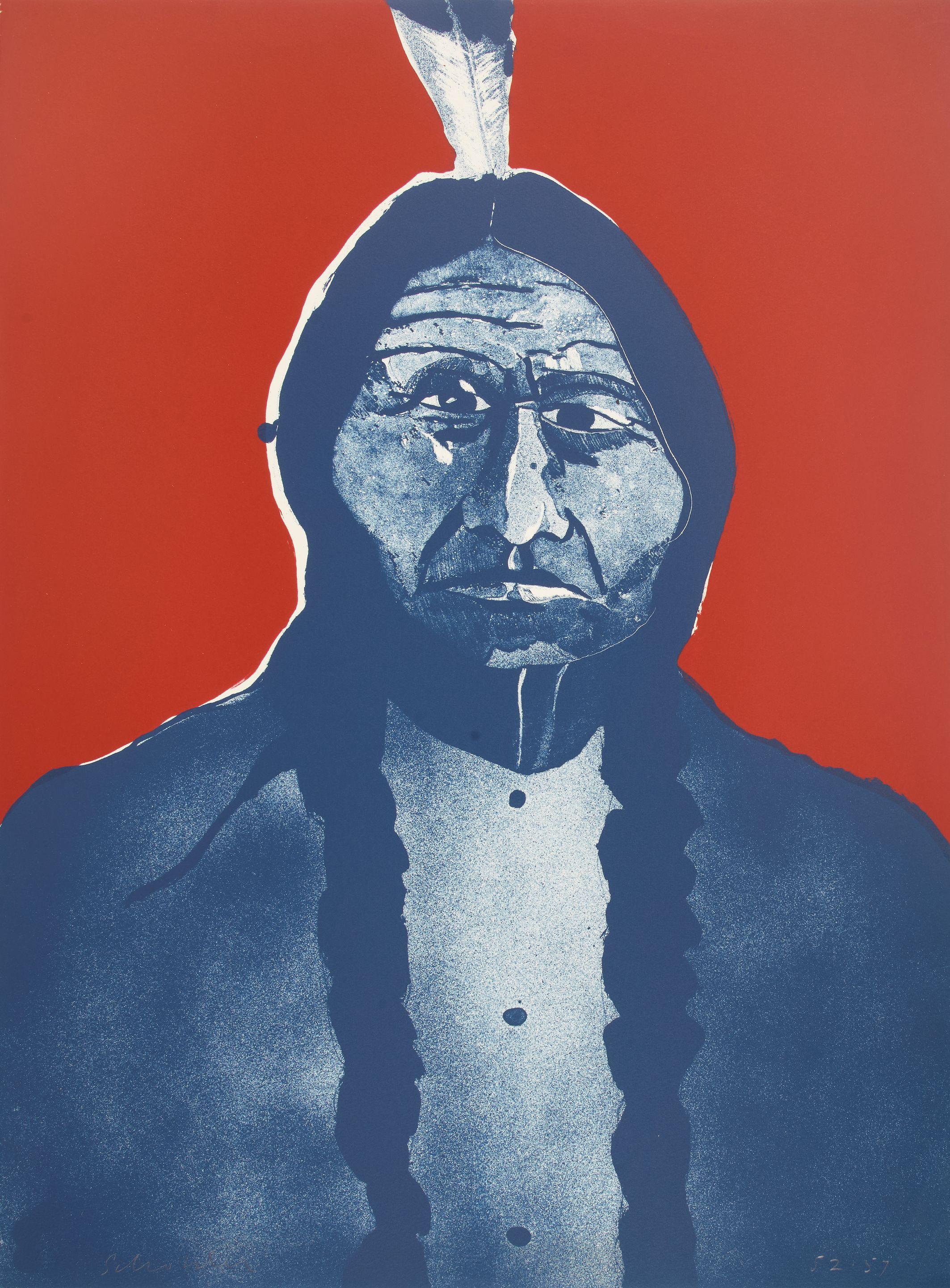 Fritz Scholder - Portrait of an American #2