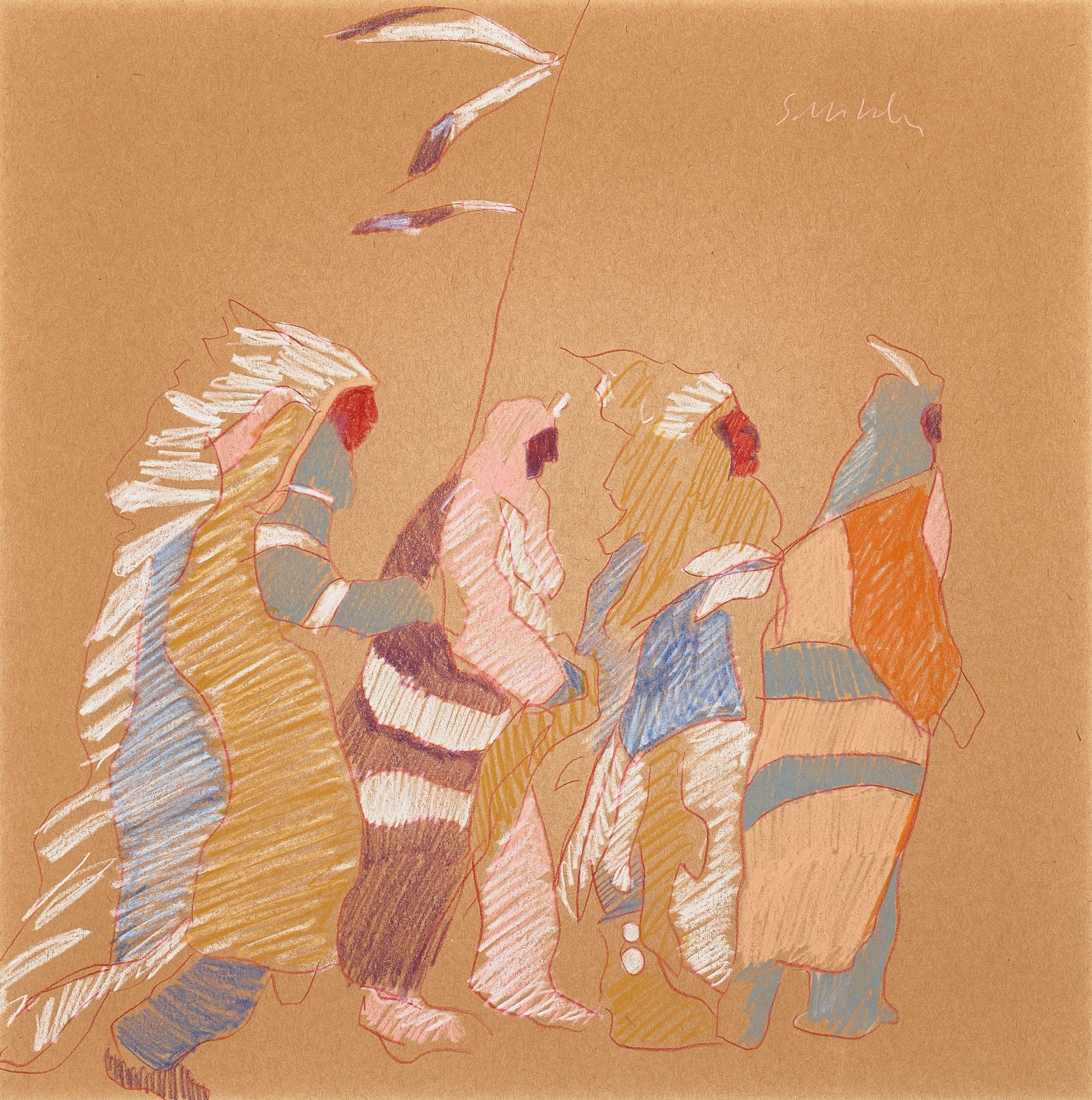 Fritz Scholder - untitled (four figures)