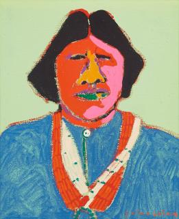 Fritz Scholder - untitled (portrait of a man)