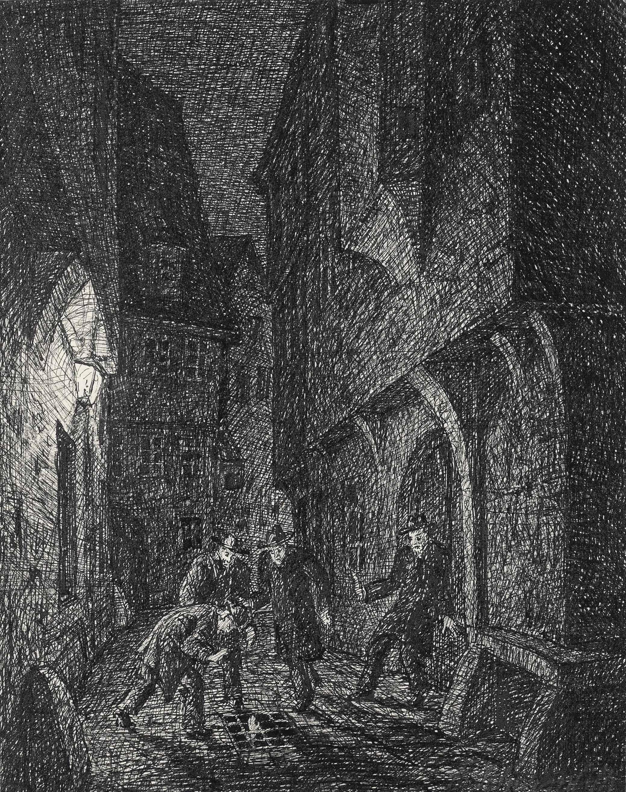 Fritz Schwimbeck - Nacht (Originalentwurf Zu \