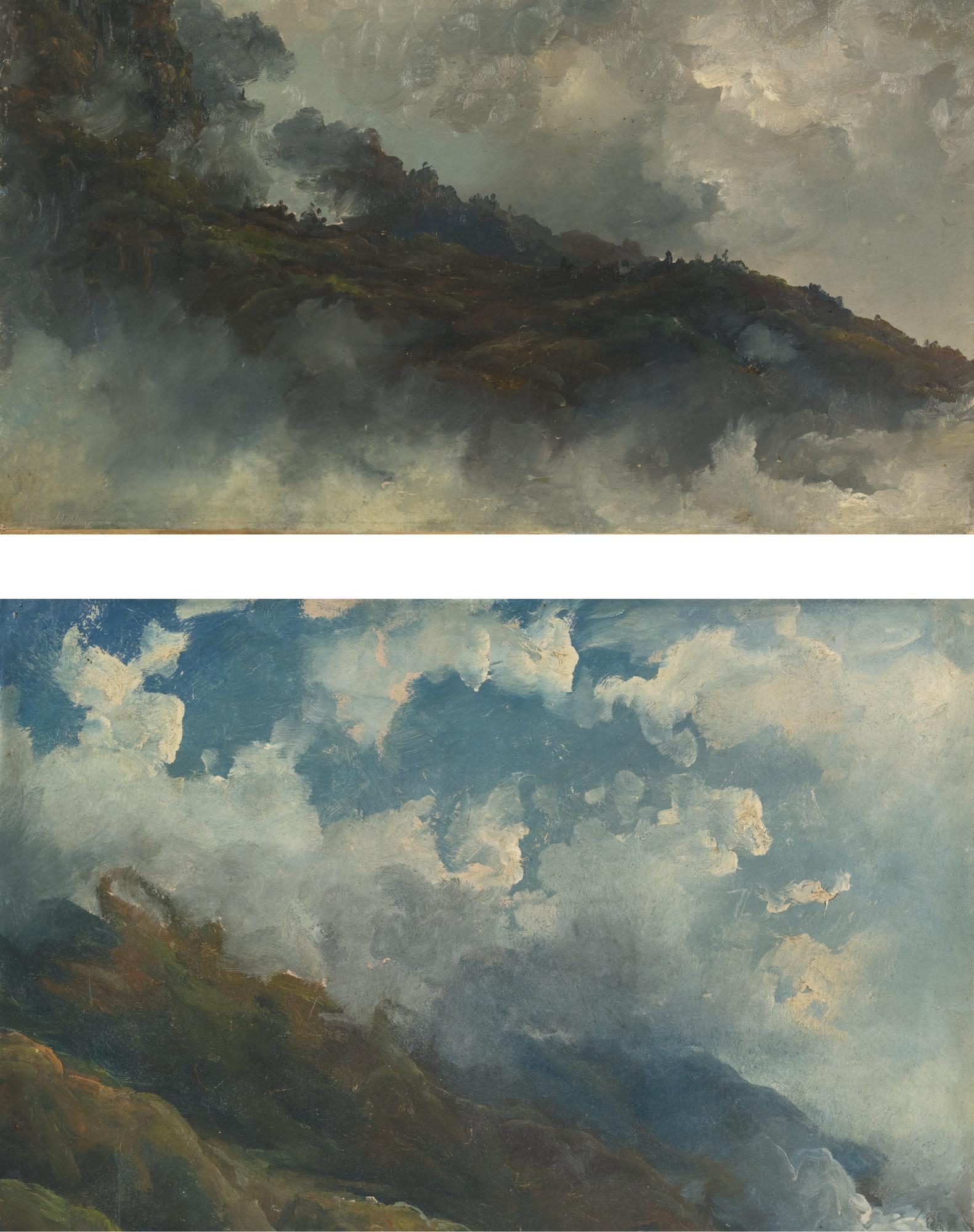 Fritz Sigfried Georg Melbye - A Pair Of Cloud Studies: Untitled And Galipán, Caracas, Venezuela