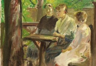 Fritz Von Uhde - Die Töchter des Künstlers im Garten: the daughters of the artist in the garden