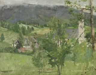 Fritz Von Uhde - German rottach On Lake Tegernsee