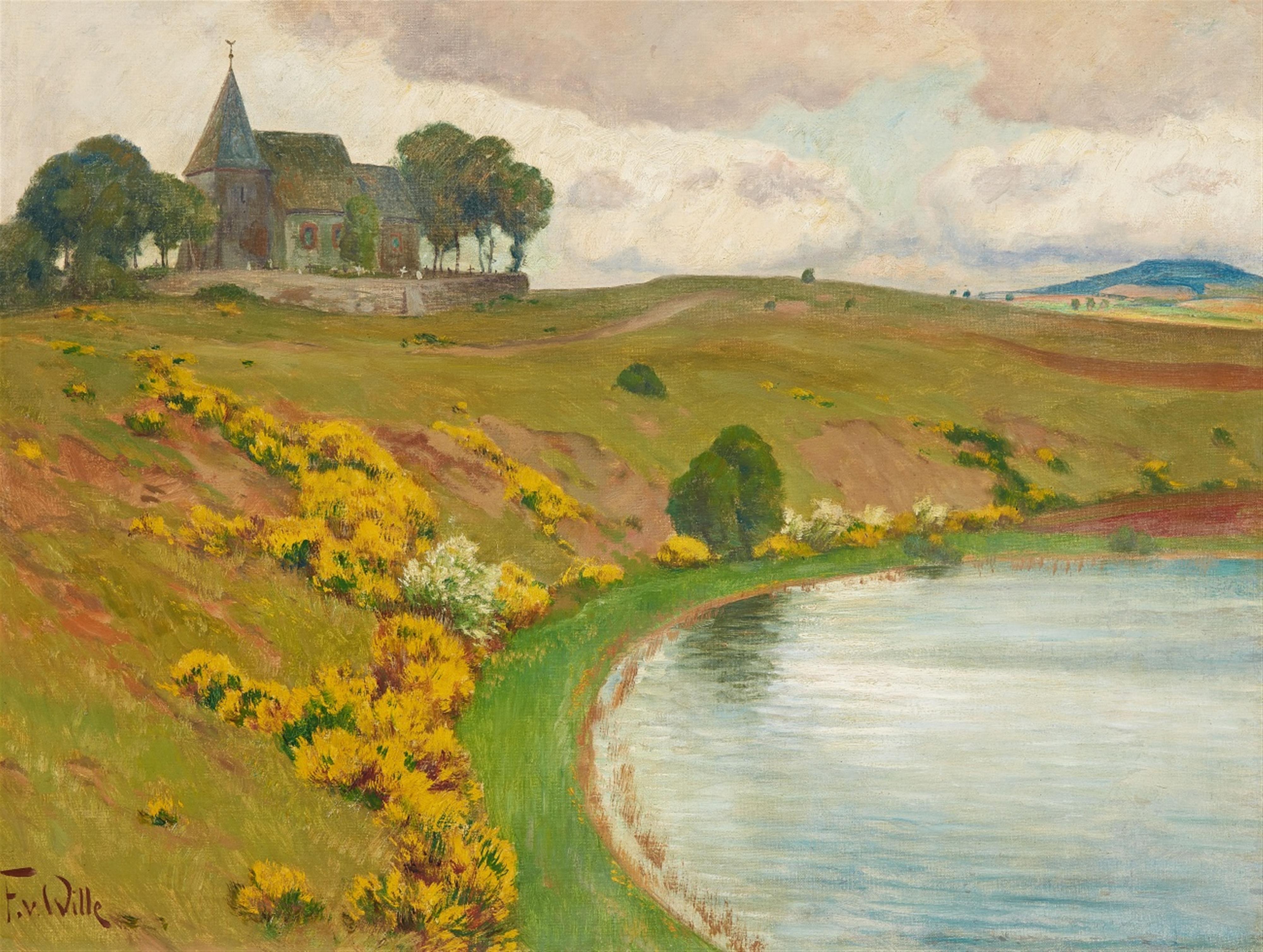 Fritz von Wille - Blick auf das Weinfelder Maar in der Eifel