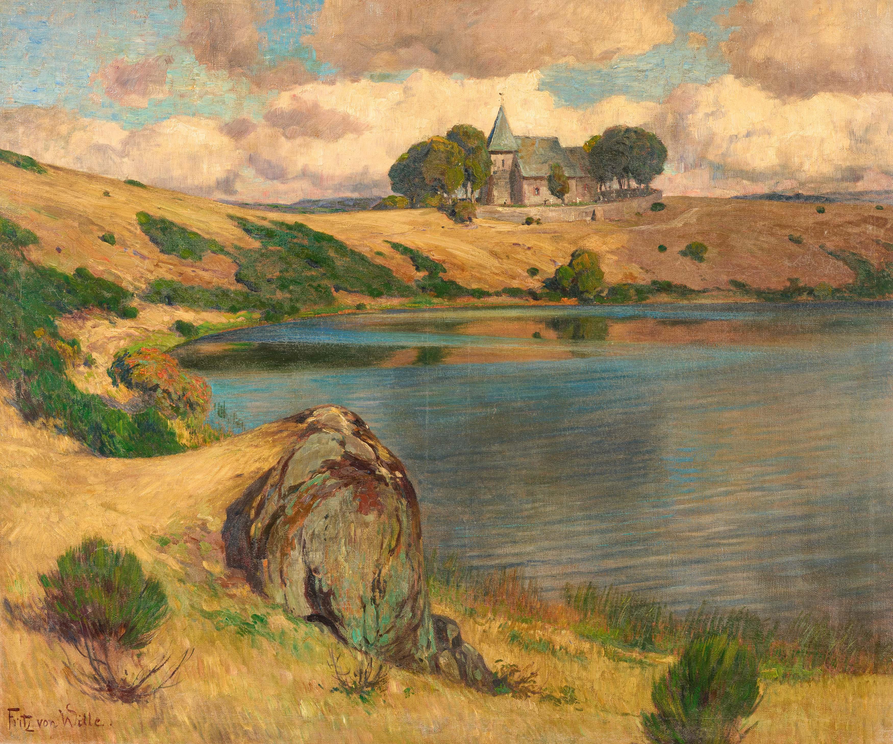 Fritz Von Wille - Die Kapelle über dem Totenmaar.