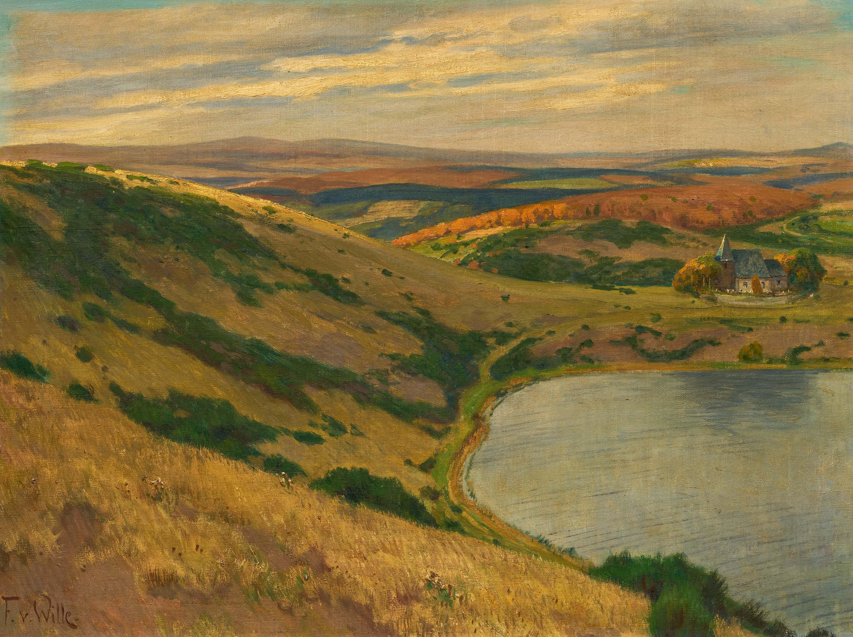 Fritz Von Wille - Eifellandschft am Totenmaar.