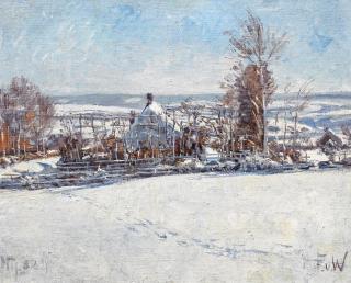 Fritz von Wille - Heller Wintertag über den Eifelhöhen bei Mützenich.