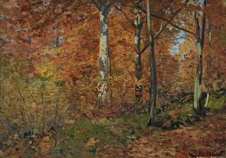 Fritz von Wille - Herbstwald im Harz.
