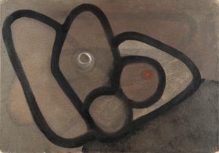 Fritz Winter - „Komposition mit schwarzen Zeichen II“