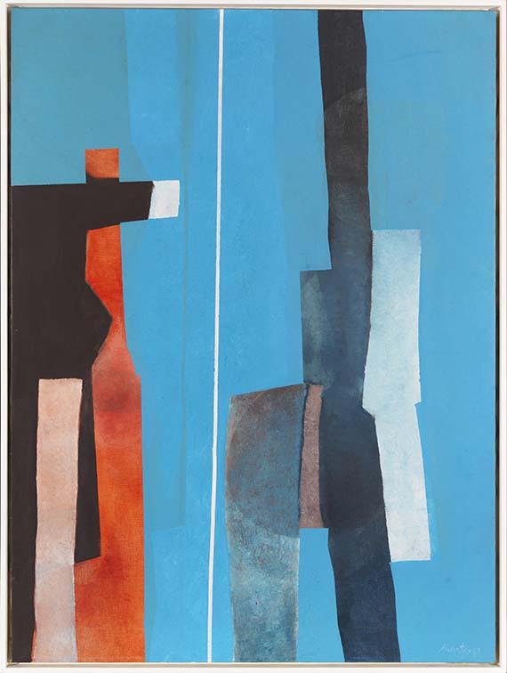 Fritz Winter - Weiß zwischen Rot und Blau