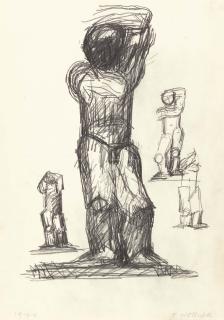 Fritz Wotruba - Studie zu einer stehenden Figur.