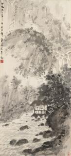 Fu Baoshi - Amidst Flowing Streams and Gushing Springs