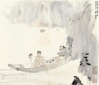 Fu Baoshi - Boating Under The Red Cliff