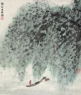 Fu Baoshi - Drifting By The Willows
