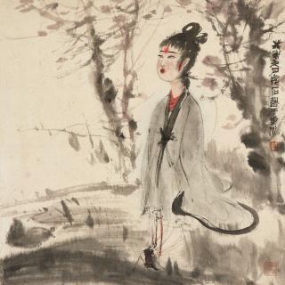 Fu Baoshi - Goddess of the Xiang River, 1943