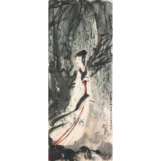 Fu Baoshi - Lady By The Willow Tree