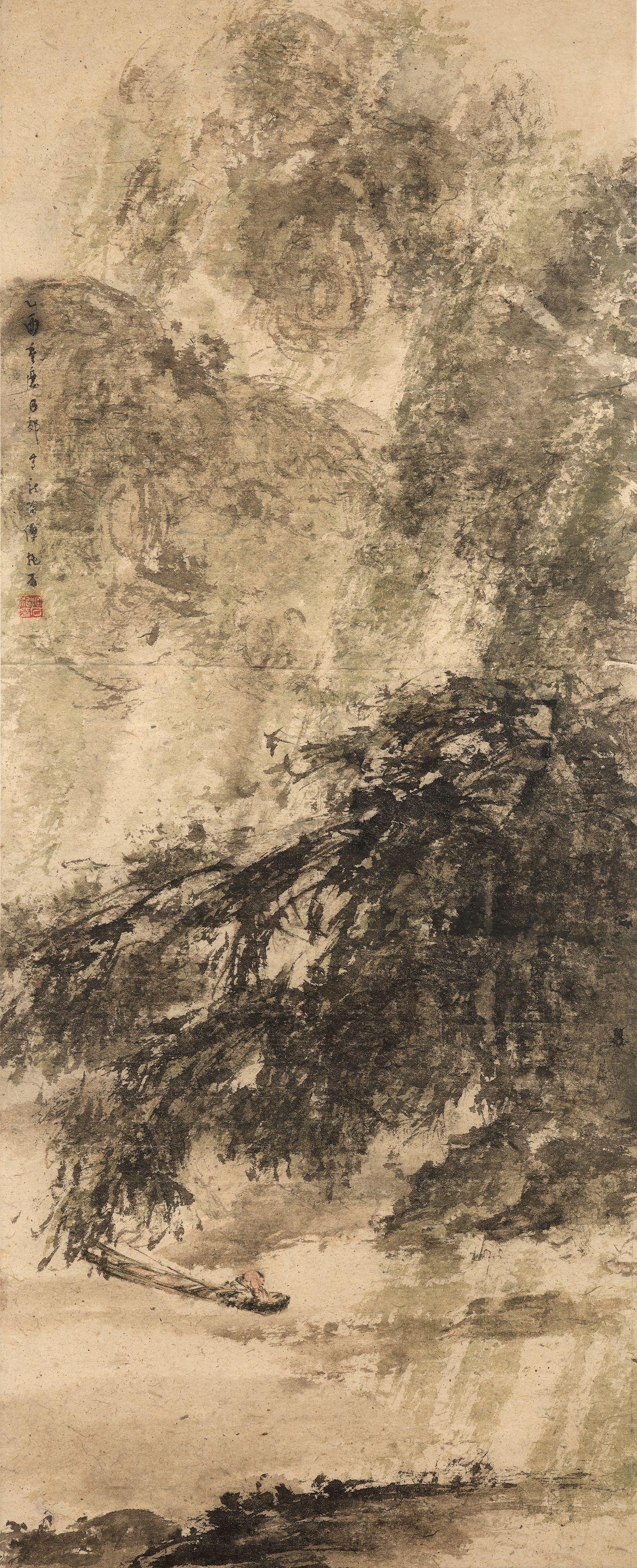 Fu Baoshi - Returning Home on A Rainy Day