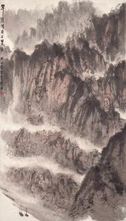 Fu Baoshi - Sailing Along The Mighty Gorges