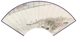 Fu Baoshi - Scholar In Boat