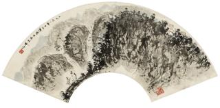 Fu Baoshi - Scholar On Lofty Mountain