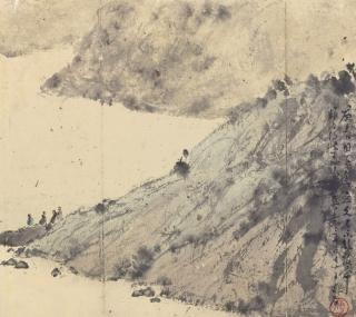 Fu Baoshi - Scholars By The Stream