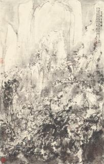 Fu Baoshi - Scholars Trekking In Snow Mountains