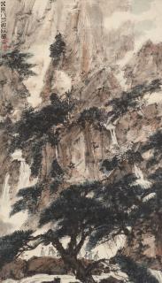 Fu Baoshi - Scholars Watching a Waterfall