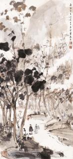 Fu Baoshi - Strolling In Autumn