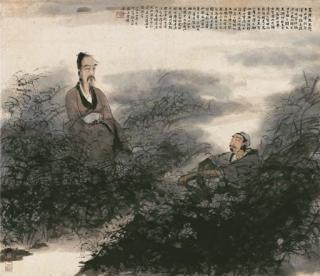 Fu Baoshi - The Poet Qu Yuan And Fisherman