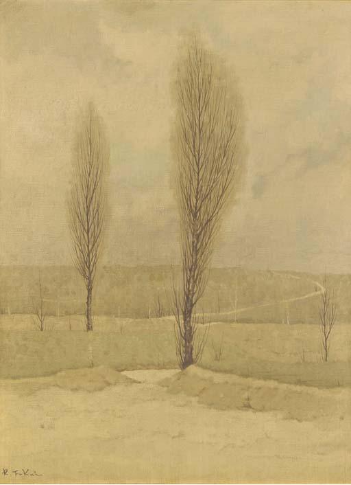 Fukui Ryonosuke - Landscape With Poplars