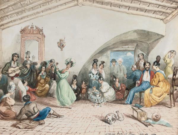 G.F. Sargent - A child\'s wake at Elvas (illustrated); and The market place at Elvas