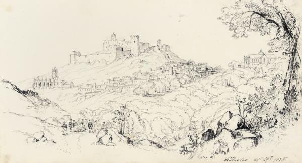 G.F. Sargent - A\'Rioles: a view of a mountainside town