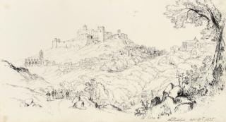 G.F. Sargent - A\'Rioles: a view of a mountainside town