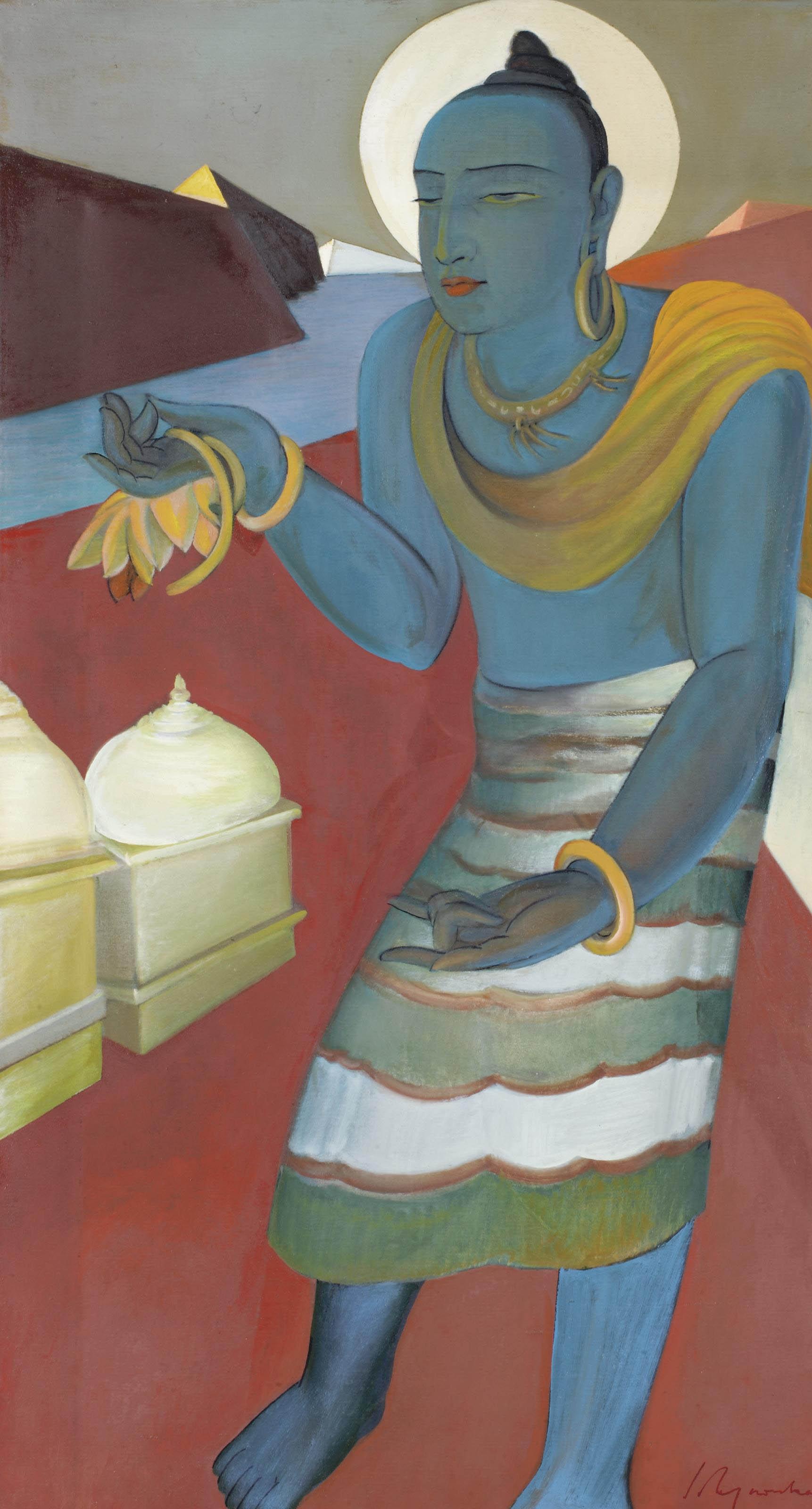 G.M. Solegaonkar - Blue Buddha