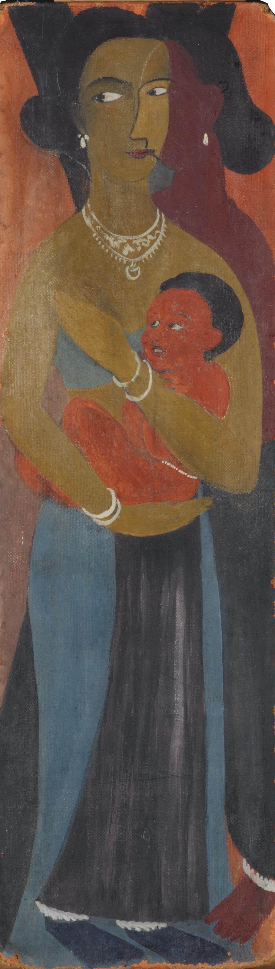 G.M. Solegaonkar - Holding a child
