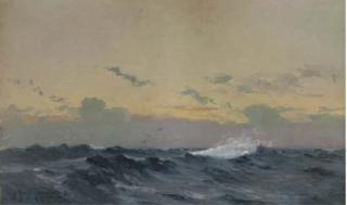 G. Ricard-Cordingley - Waves At Sunset