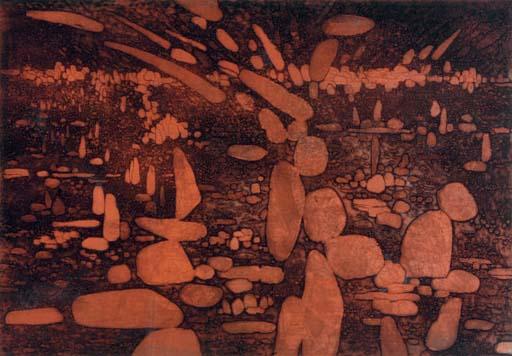 Gabor Peterdi - Burning Rocks