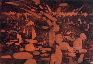 Gabor Peterdi - Burning Rocks